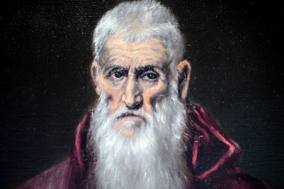 31B Saint Jerome as Scholar Close Up - El Greco 1610 - Robert Lehman Collection New York Metropolitan Museum Of Art